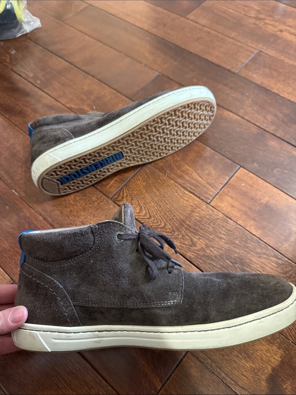 Birkenstock Men's Chukka Boots in Brown Suede with Cream Sole